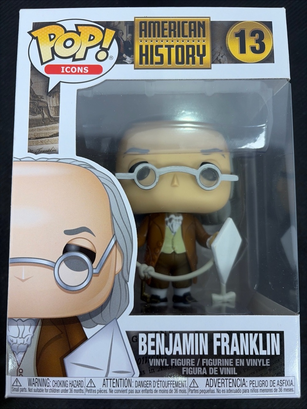 Funko Pop! Benjamin Franklin #13 American History Icons Vinyl Figure